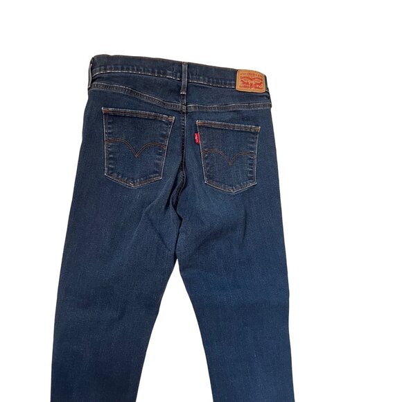 Levi's Slimming Skinny Blue Jeans Women's Size 31 Dark Wash Denim - Picture 6 of 7